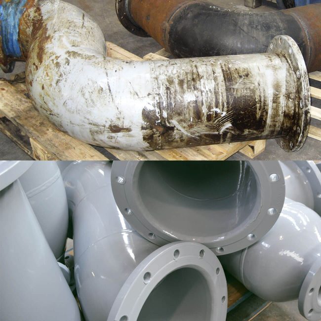 tubi navali trattati con il rilsan, rivestimento plastico, contro la corrosione galvanica